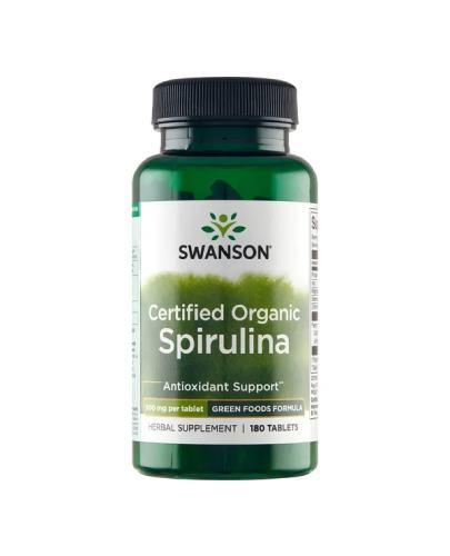 SWANSON Spirulina 100% organiczna 500 mg, 180 tabletek
